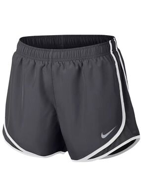Nike Women's Gray Athletic Running Shorts with White Trim